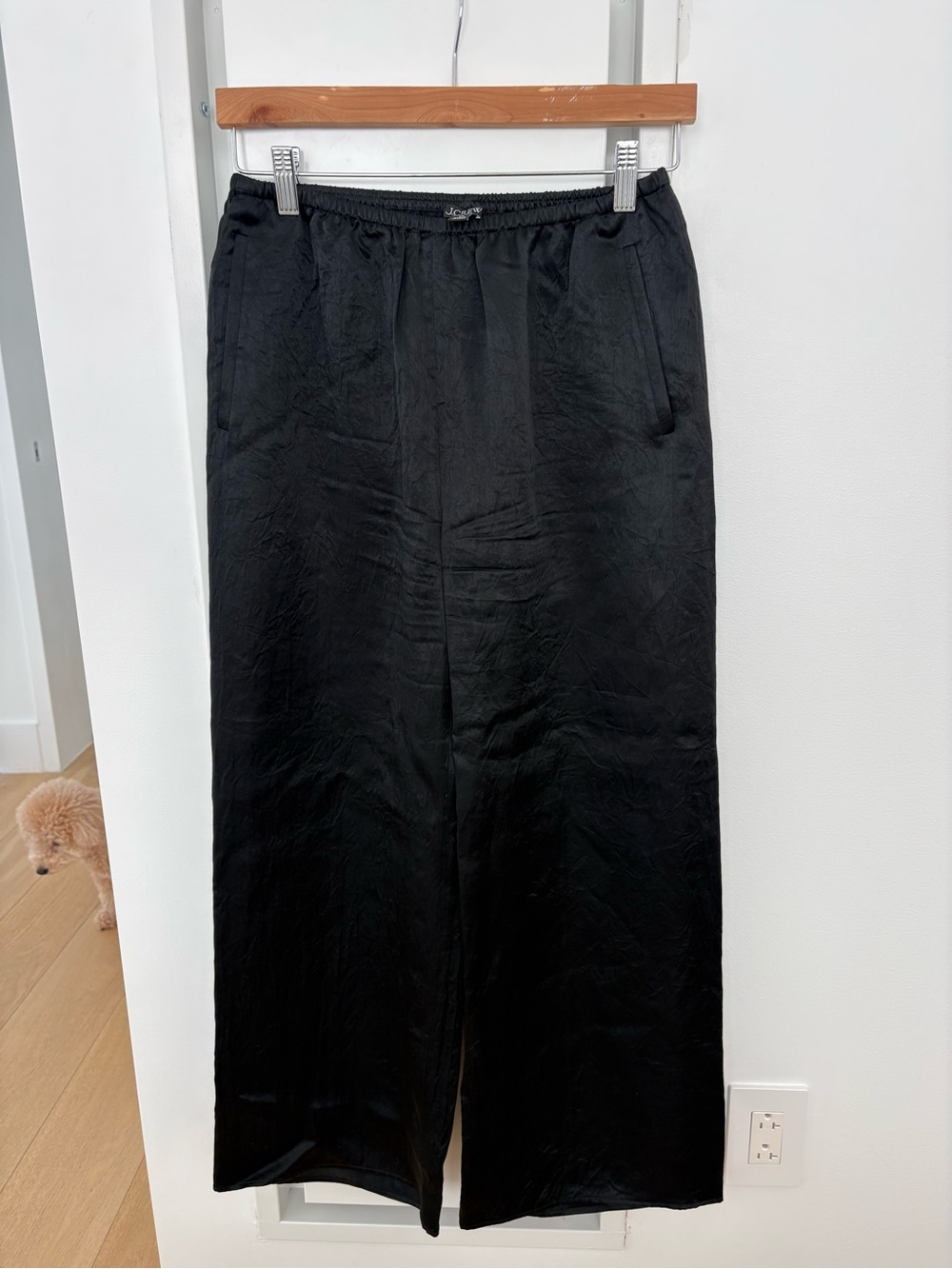 Jcrew textures satin cropped pants